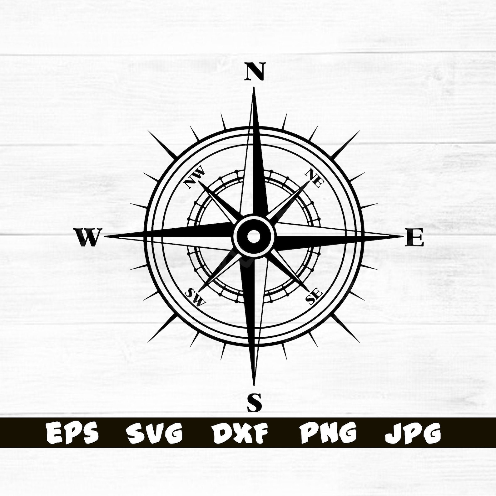Compass SVG Compass Cut Files for Cricut Compass Digital Etsy