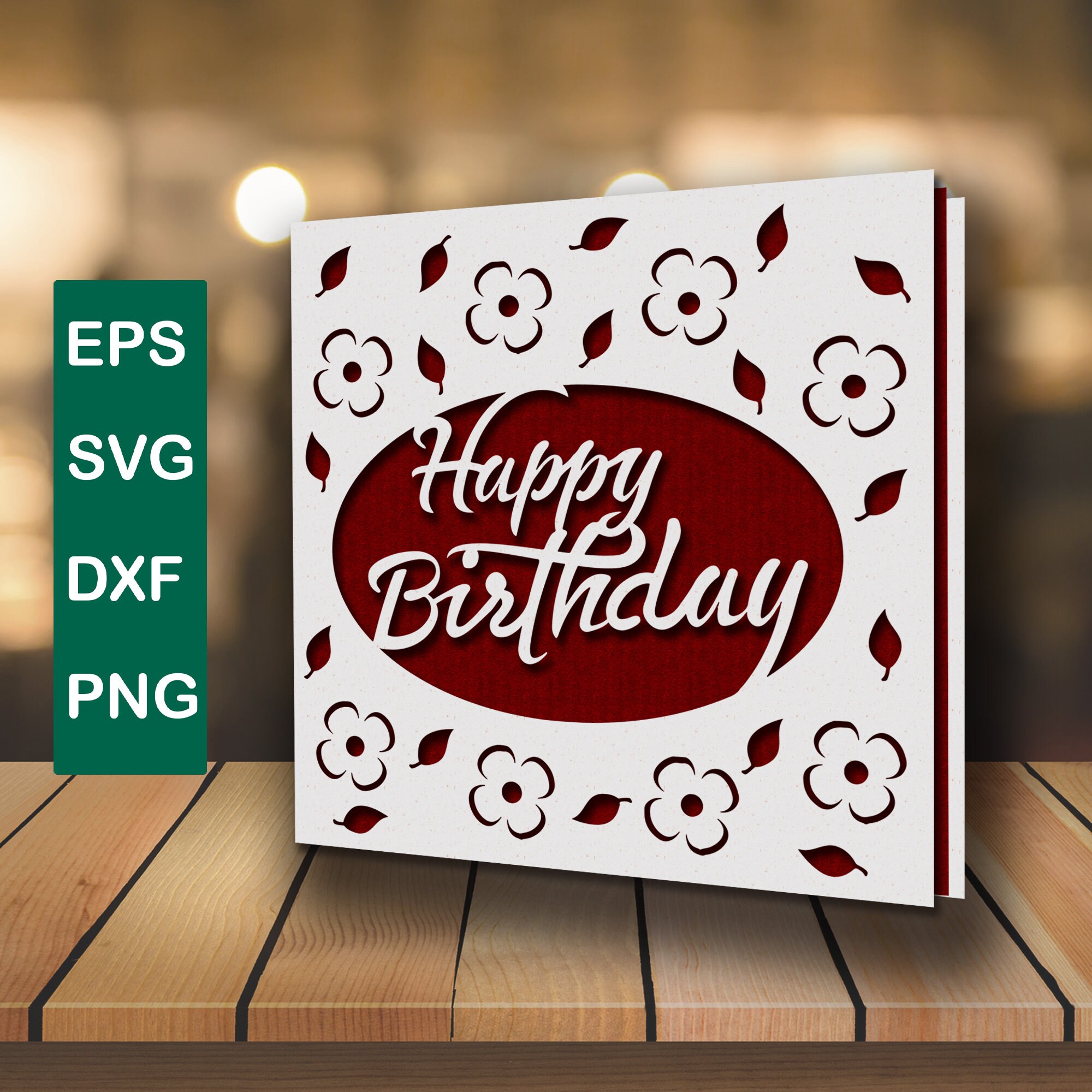 Download Happy Birthday Card Svg Digital Cut File Silhouette Cameo And Etsy