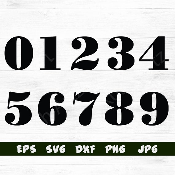 Numbers Svg Numbers Clipart Numbers Sticker Number Etsy