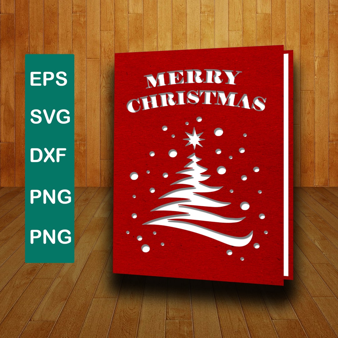 Merry Christmas Card Svg Christmas Card Template SVG Christmas - Etsy