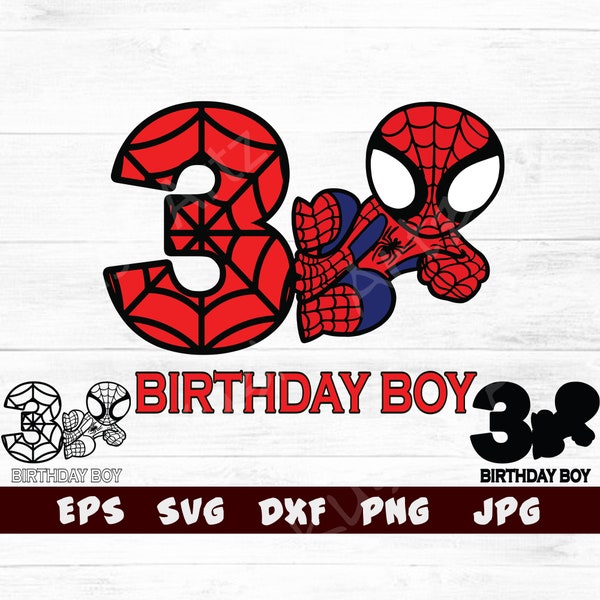 3rd Birthday Boy svg, Birthday svg, Birthday Clipart, Birthday boy Sticker, Birthday svg Gift, Birthday Digital Download