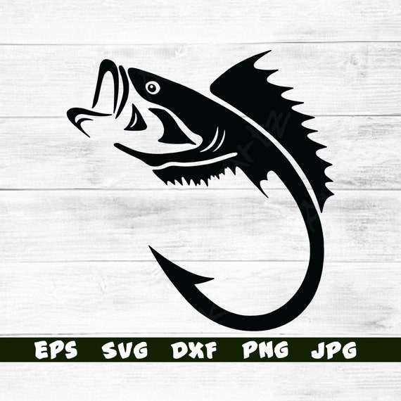 Fish Hook Svg Bass Fish Svg Fisherman Svg Fish Svg Fish Etsy Australia