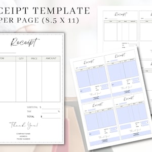 Small Business Receipts Digital Download | Receipts for Small Businesses | Order Receipt Form