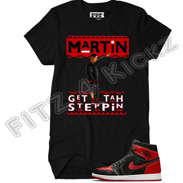 Fitz 4 kickz Shirt to match the Jordan 1 OG bred 1 patent leather