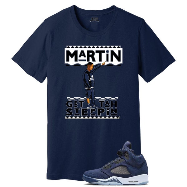 Fitz 4 kickz Shirt to match the Jordan 5 Midnight Navy