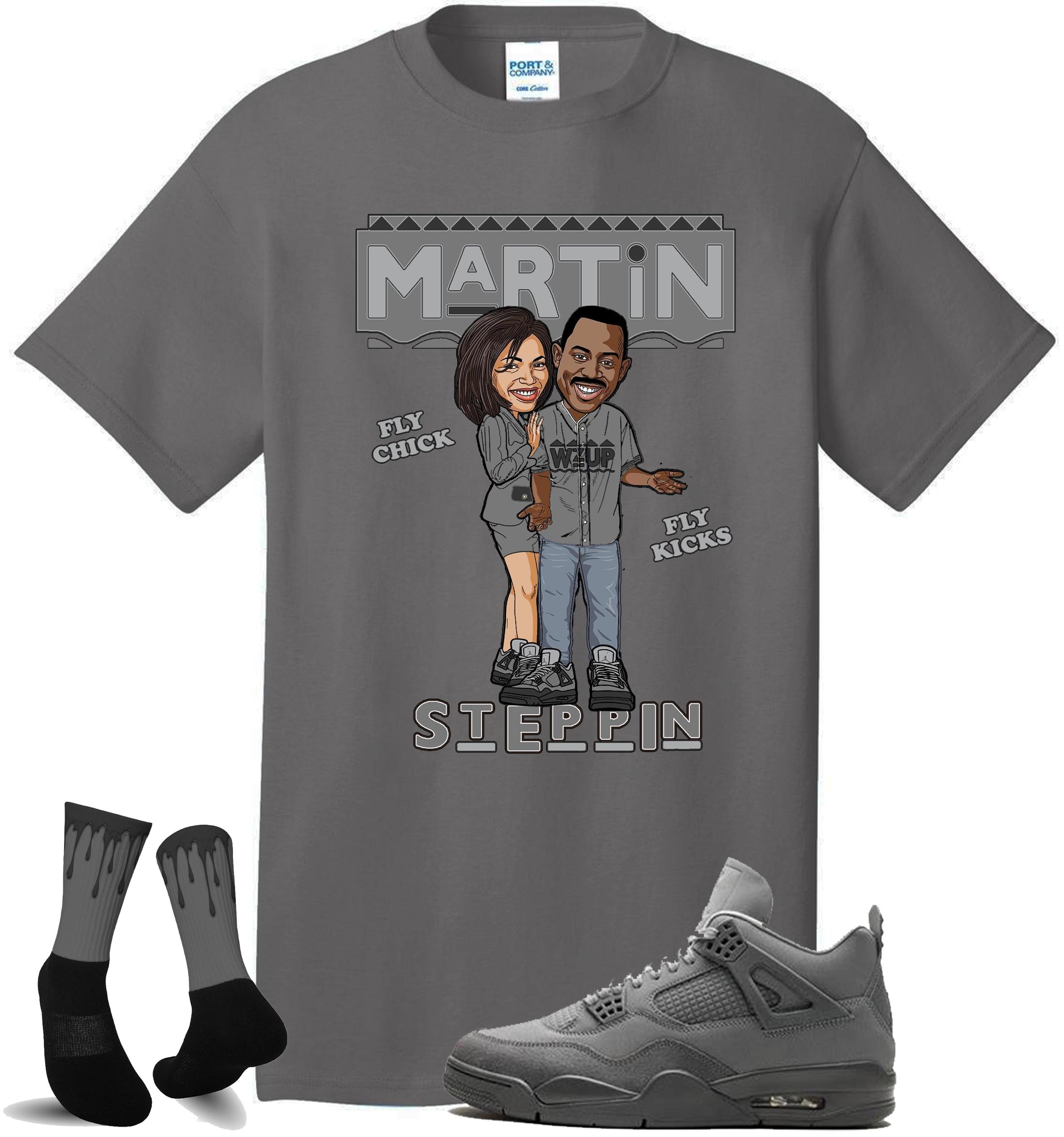 Fitz 4 kickz Shirt to match the retro Jordan 4 Wet Cement grey