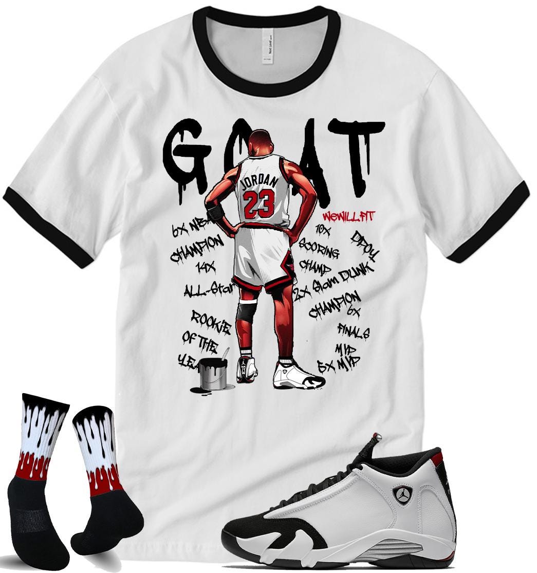 Fitz 4 kickz Shirt to match the Jordan 14 Black Toe Ferrari