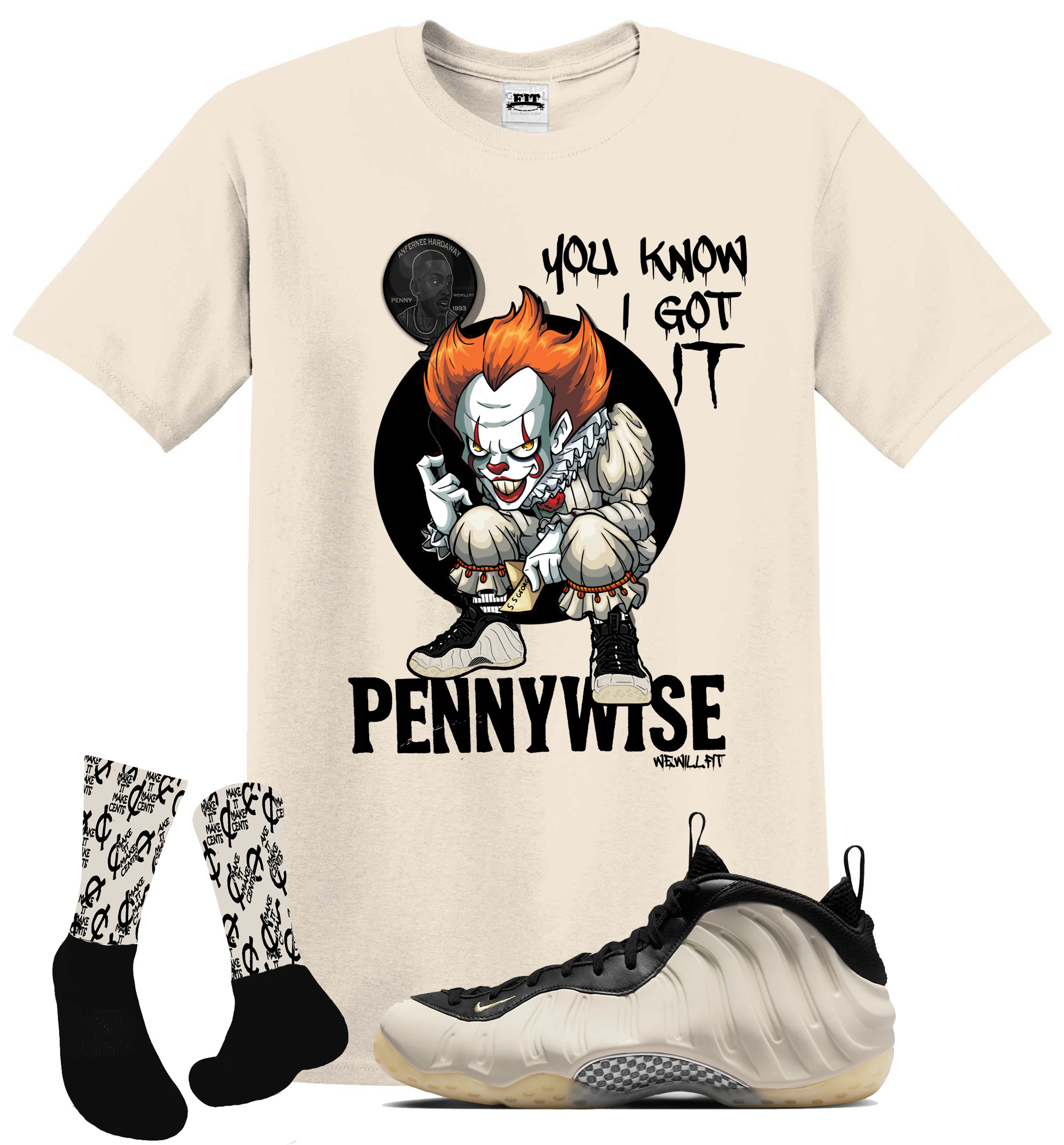 Fitz 4 Kickz Shirt to Match The Foamposite Light Orewood Brown Foams