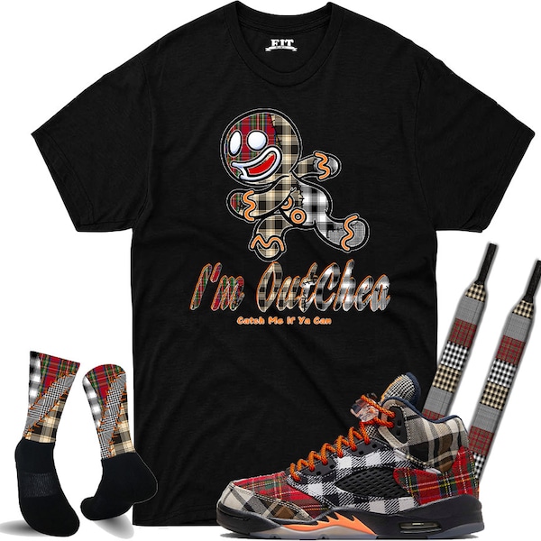 Fitz4Kickz shirts to match Jordan 5 Plaid on Plaid tartan