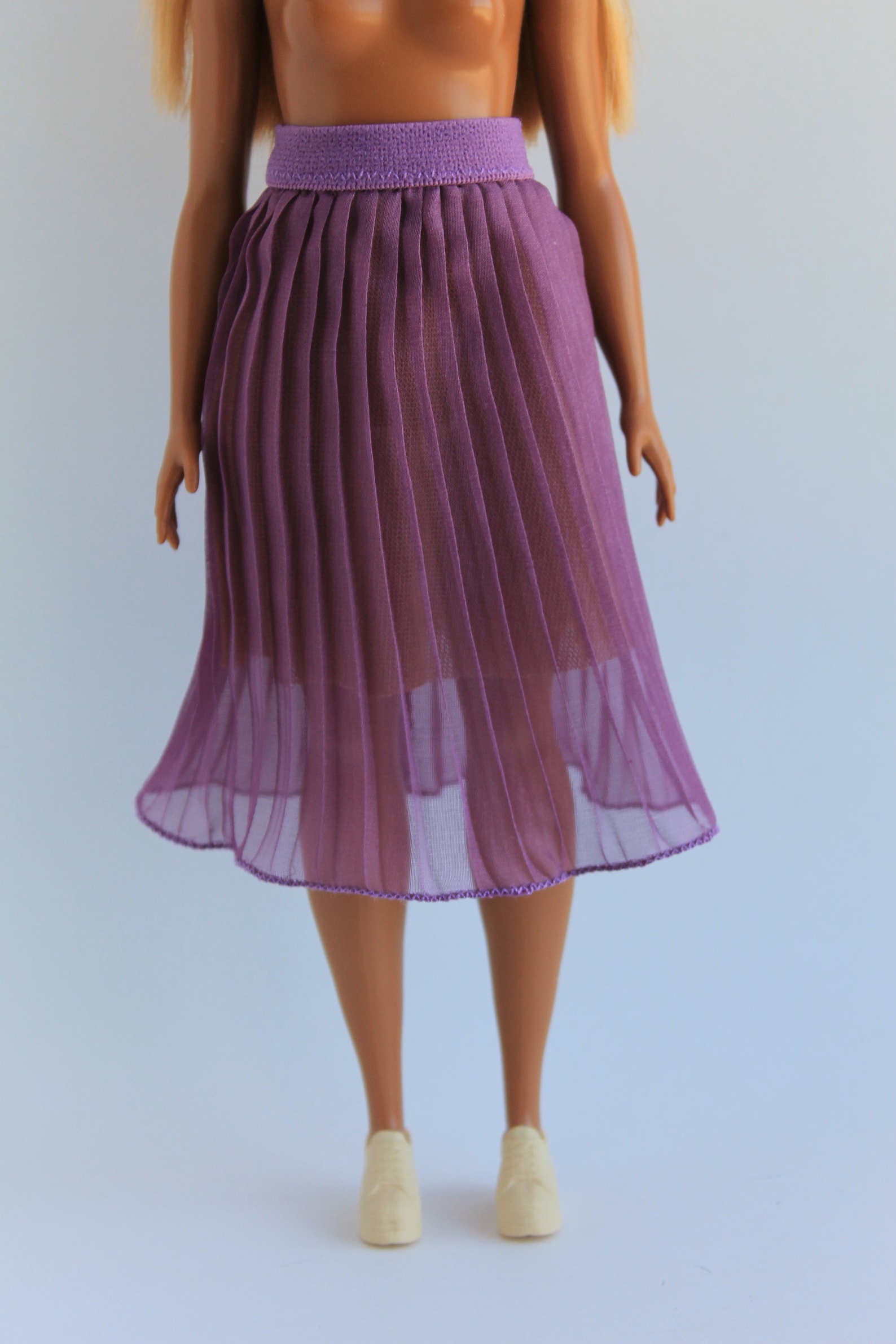 Pleated Skirt for Barbie Curvy 4 Colors Etsy
