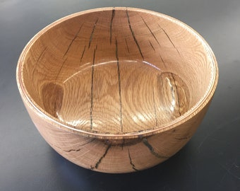 Oak Bowl with Copper Rim Inlay