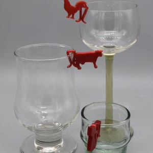 12er Set Glas-Markierer mit Tiermotiven zdjęcie 5