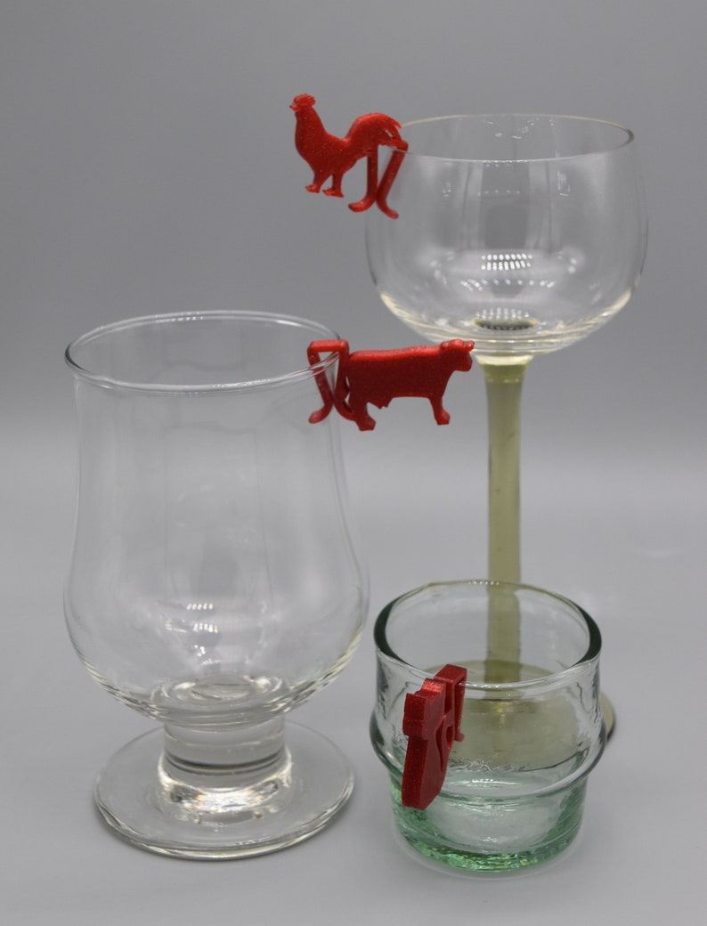 12er Set Glas-Markierer mit Tiermotiven zdjęcie 5