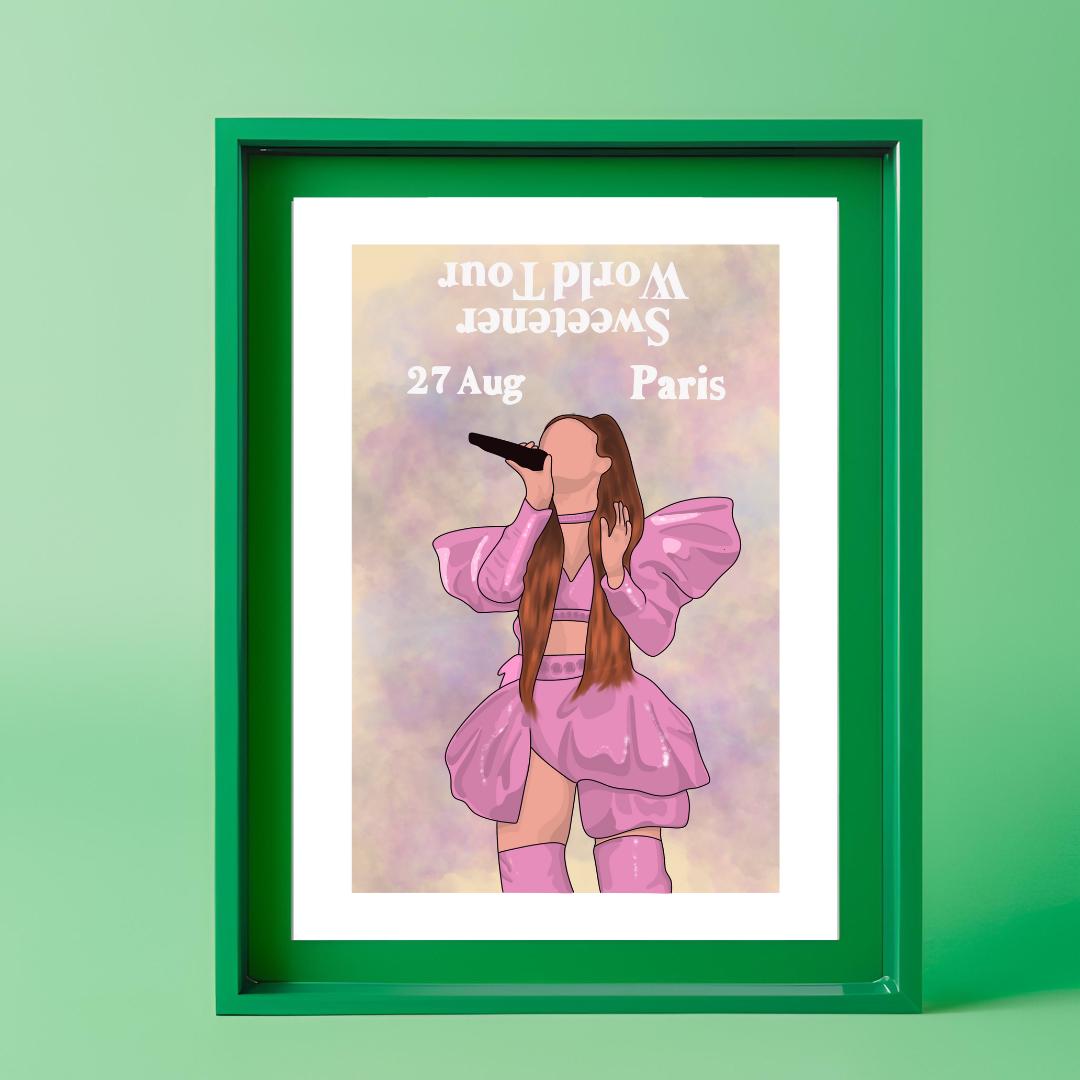 激レア★海外限定 DANGEROUS WOMAN TOUR アリアナ ポスター Ariana Grande Dangerous Woman Tour Art Hot 12x18 24x36in