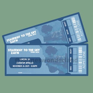 Physisches Konzertticket – ZAYN – Stairway to the Sky Tour
