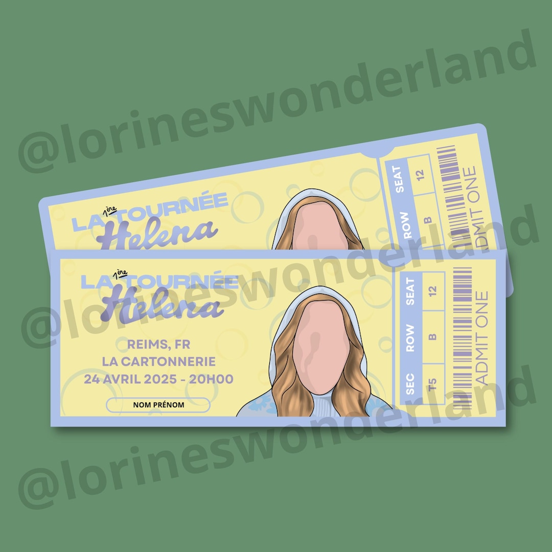 Physical Concert Ticket - Helena - La 1ère tournée - Etsy France