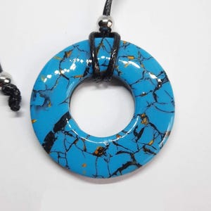 Pingente de Rosquinha Turquesa