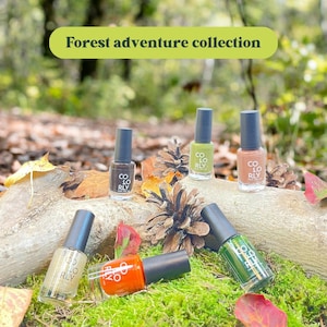 Forest Adventure collection plant based 10-free sustainable vegan cruelty-free handmade nail polish