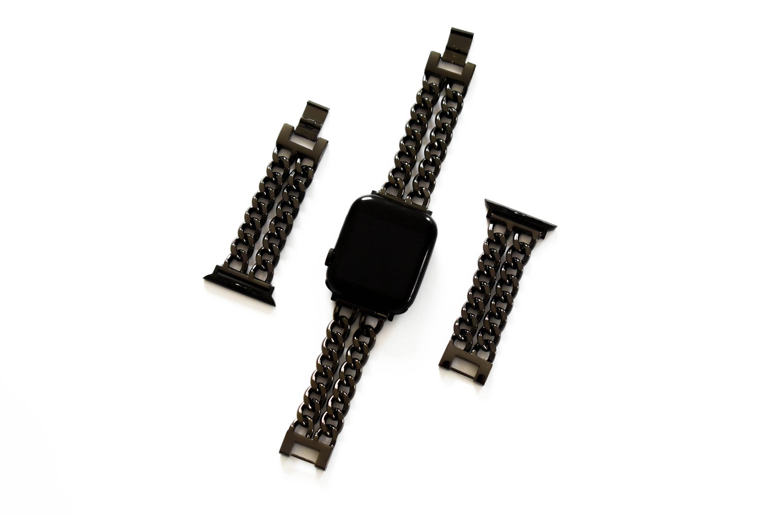 Black Metal Apple Watch Band Series 3 4 5 6 / iWatch Band Etsy