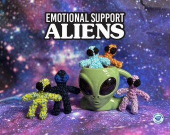 Mini Alien Plushie • Multiple Colors • Emotional Support Alien