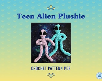 Teen Alien Peluche • Modello all'uncinetto PDF