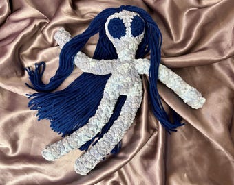 Teen Alien Plushie • Cloud Blue with Navy Hair