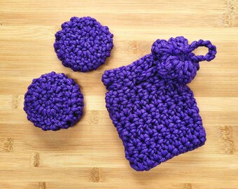 Soap Coat & Two Facial Rounds • Spa Gift Set • Multiple Colors