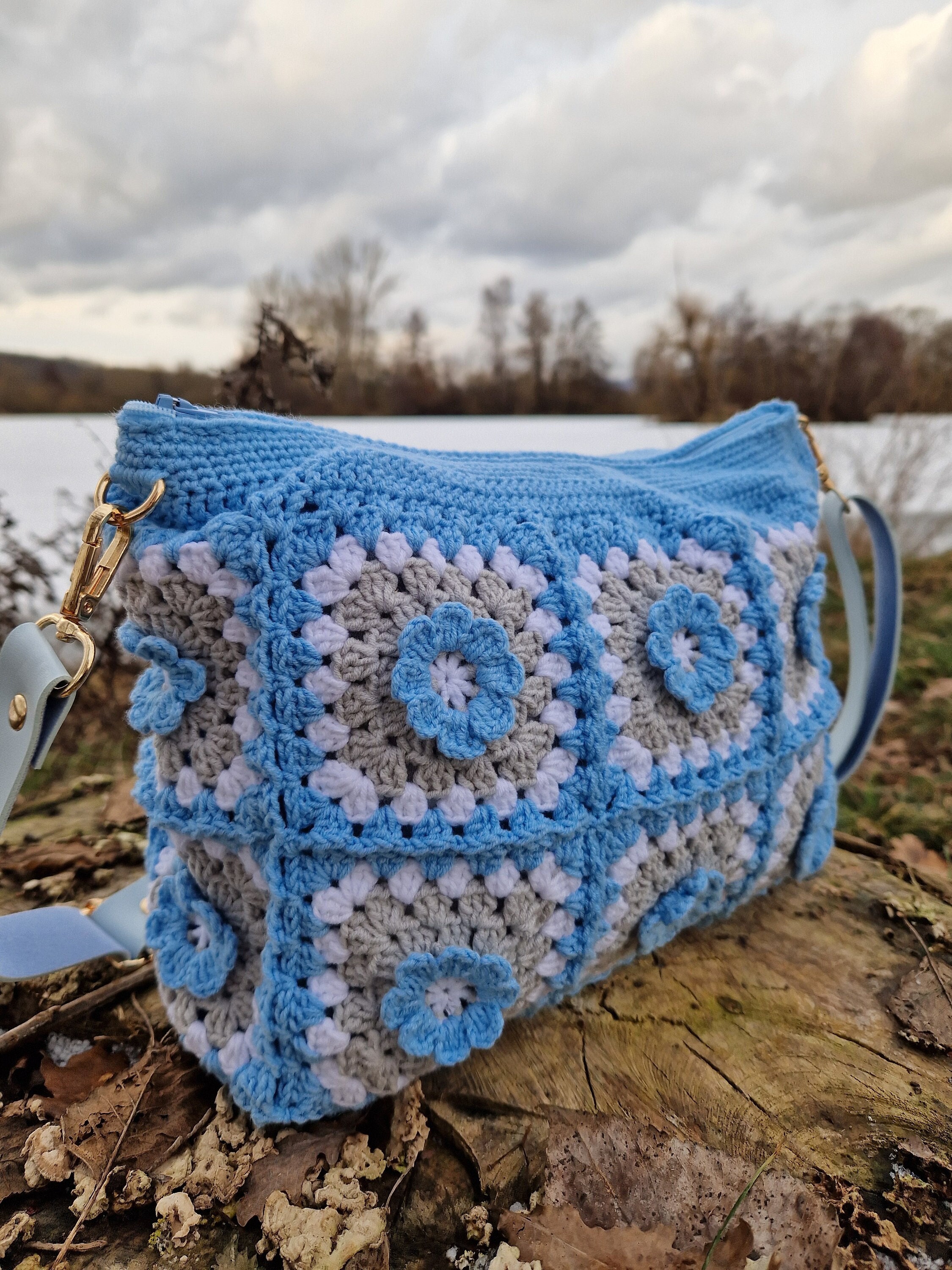 その他 handmade granny square bustier Crochet Two Piece Set Festival Outfit – Handmade Colorful Crop Top