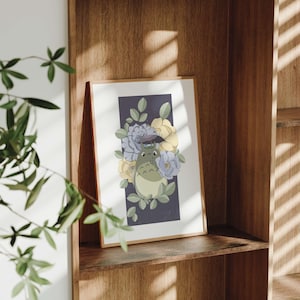 Espíritu del bosque - Inspirado en el anime - Arte mural floral de fantasía - Decoración imprimible para habitación infantil - Descarga digital instantánea