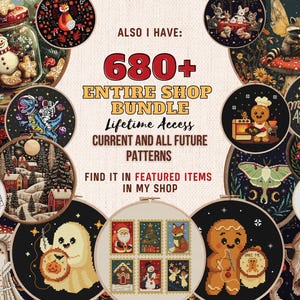 Mini Christmas cross stitch pattern Cute gingerbread man Advent calendar embroidery Small Christmas embroidery Snowman xstitch Tiny xmas image 2
