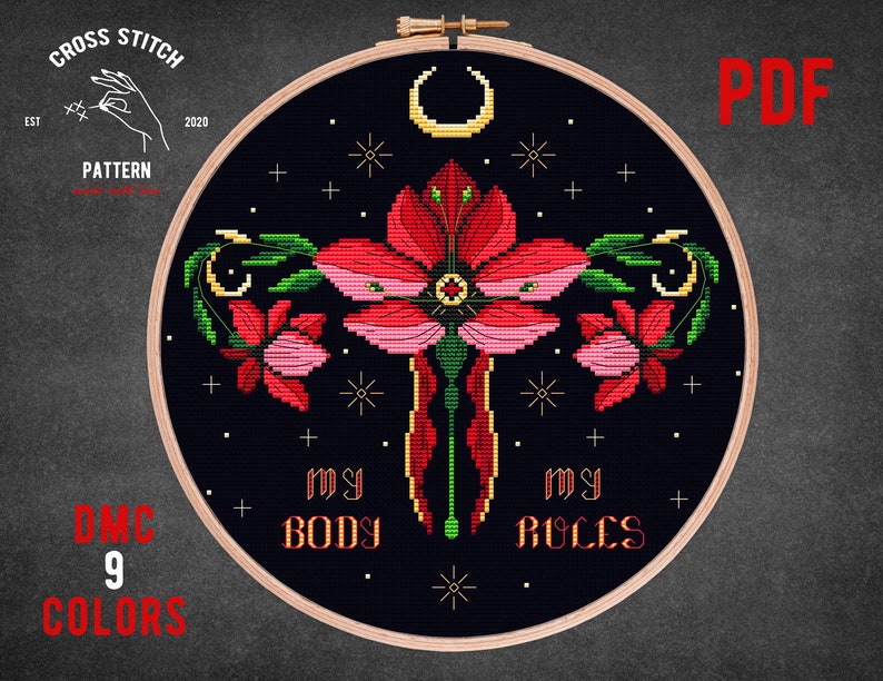 Feminist Cross Stitch Pattern Rbg Cross Stitch Vulgar Xstitch Etsy