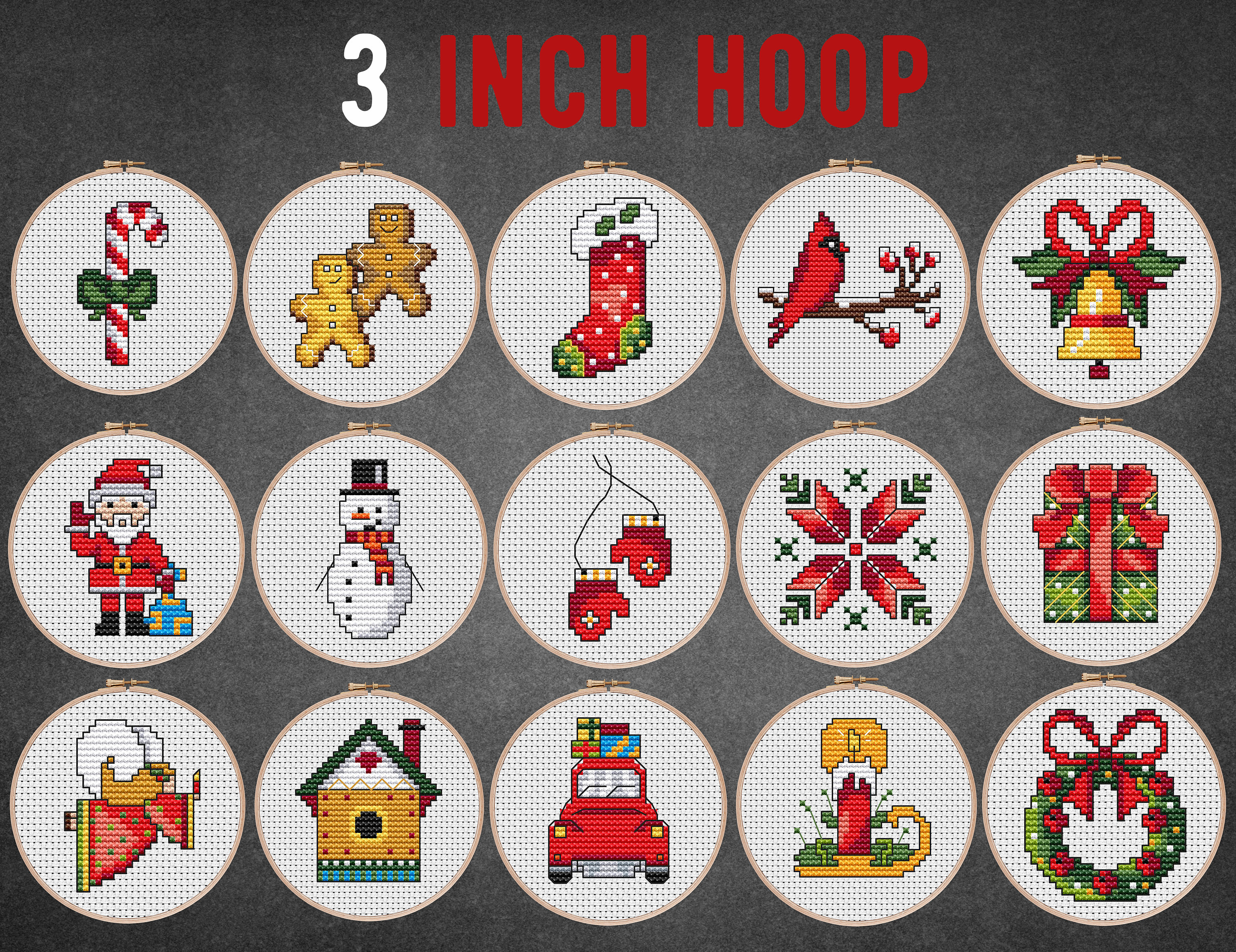 3 Inch Embroidery Hoop Set In For Christmas Ornaments And Crafts From  Dodo2022, $15.89