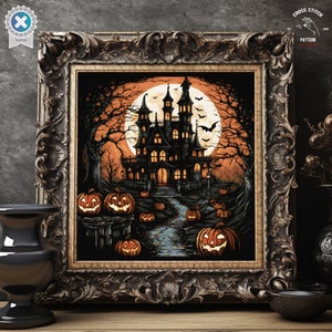 Halloween Cross Stitch Pattern Spooky Cross Stitch Bat Cross Stitch ...