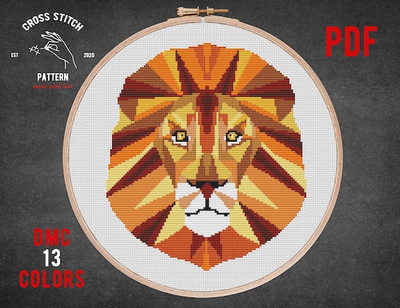 Geometric cross stitch pattern Animal silhouette cross stitch Modern cross stitch Medusa Embroidery Funny design Instant download Pdf
