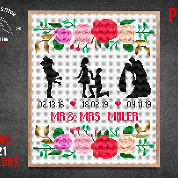 Engaged Cross Stitch Etsy