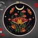 Moon Phase cross stitch pattern Luna Moth Butterfly embroidery Modern Gothic cross stitch Mystical mushrooms Witch theme Cottagecore decor 