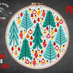 Ornement de sapin de Noël scandinave motif de point de croix décorations de Noël ornement broderie thème nordique tableau cadeau de vacances