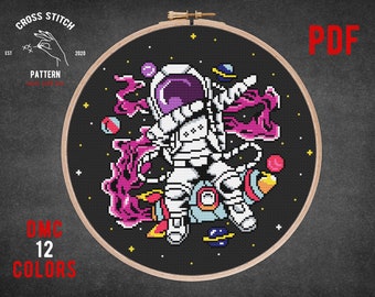 Rakete Kreuzstich Anleitung Astronaut Kreuzstich Nasa Raum Weltraum Galaxie Thema Kreuzstich Kosmonaut Stickerei Kinderzimmer Wanddeko