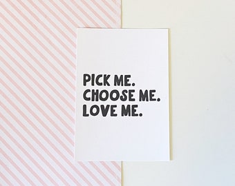 Pick Me Choose Me Etsy Uk