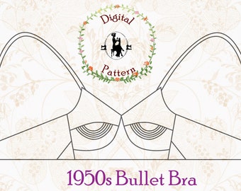 1950s triumph Bullet Bra Vintage Sewing Pattern PDF Vintage Sewing Pattern  