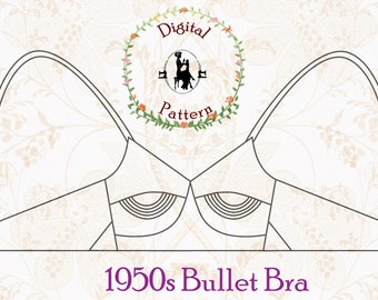 1950s Triumph Bullet Bra Vintage Sewing Pattern | PDF Vintage Sewing  Pattern