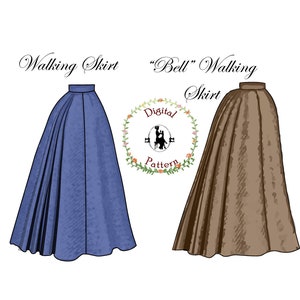 1890s Walking Skirt and Bell Skirt Sewing Pattern | Keystone Guide to Jacket and Dresscutting | PDF Digital Vintage Sewing Pattern