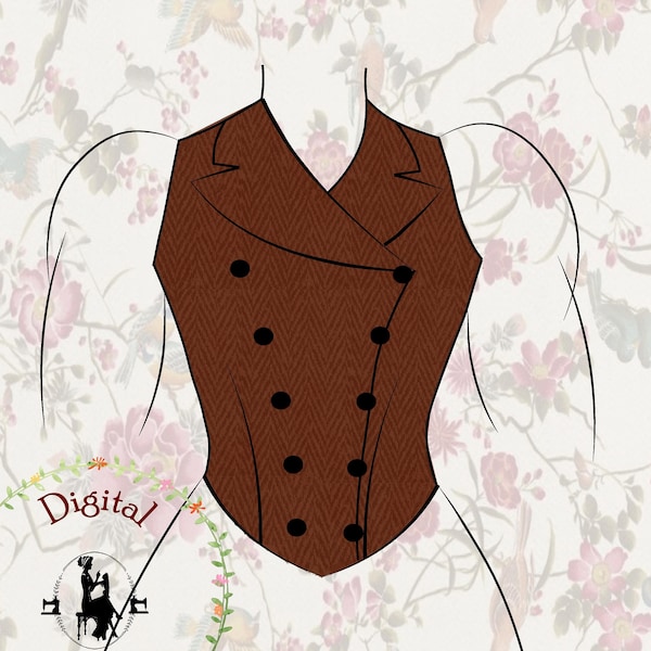 1895 Victorian Double Breasted Waistcoat | Keystone Guide to Jacket and Dresscutting | PDF Digital Vintage Historical Sewing Pattern