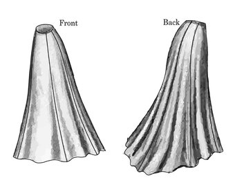 1900s Edwardian Trumpet Skirt Sewing Pattern