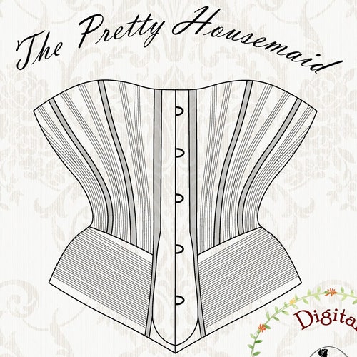 1890s Corset Sewing Pattern the Pretty Housemaid PDF Etsy