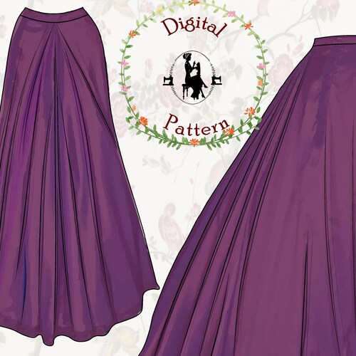 1890s Umbrella Walking Skirt Sewing Pattern Keystone Guide Etsy