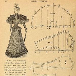 Custom Digitized Sewing Pattern | Historical Vintage PDF Digital Sewing Pattern