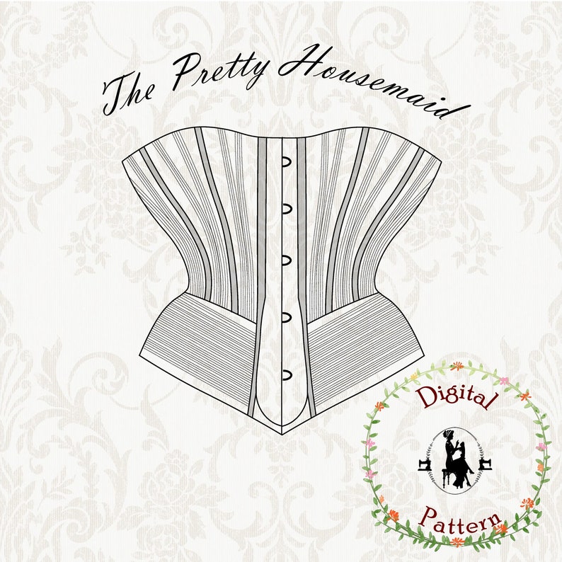 1890s Corset Sewing Pattern The Pretty Housemaid PDF Etsy France