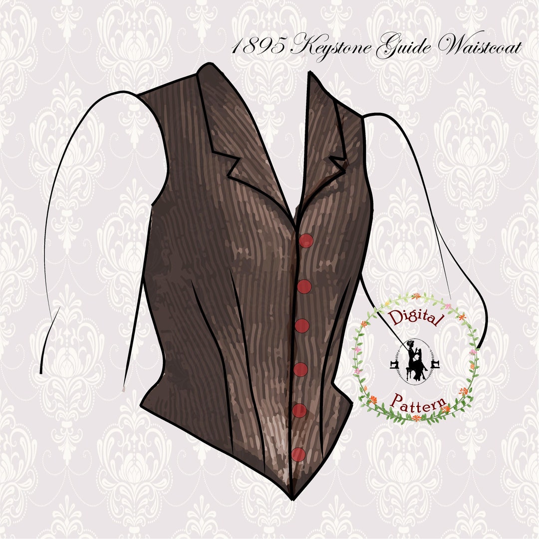 Buy 1890s Single Breasted Waistcoat Sewing Pattern Keystone Guide to  Jacket and Dresscutting PDF Digital Vintage Sewing Pattern Online in  India