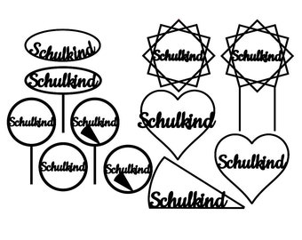 School enrollment cake topper dxf, svg, ai file